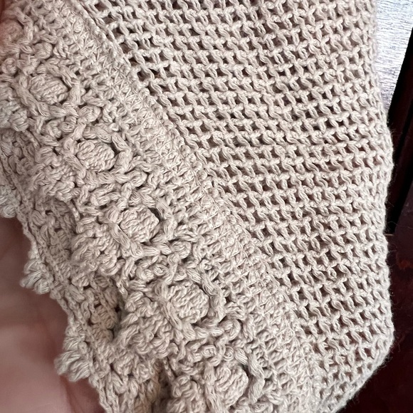 Seaspice Women’s Peruvian Cotton Crochet Swim Coverup Beige size XL - Picture 7 of 8